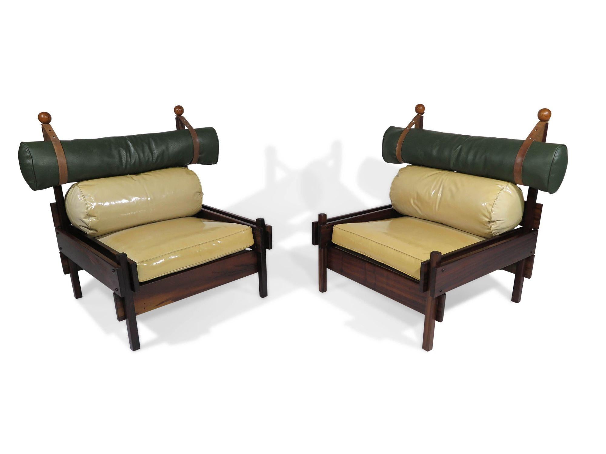 Pair of Sergio Rodrigues Tonico Lounge Chairs, 1962, Brazil For Sale 6