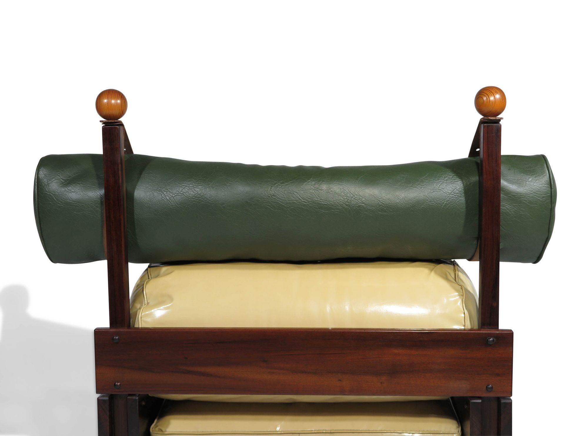 Tissu Paire de fauteuils de salon Tonico de Sergio Rodrigues, 1962, Brésil en vente
