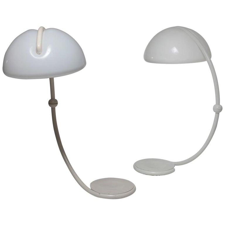 Pair of "Serpente" Floor Lamps by Elio Martinelli for Martinelli Luce For Sale