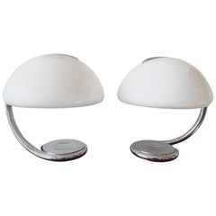 Pair of Serpente Table or Desk Lamp