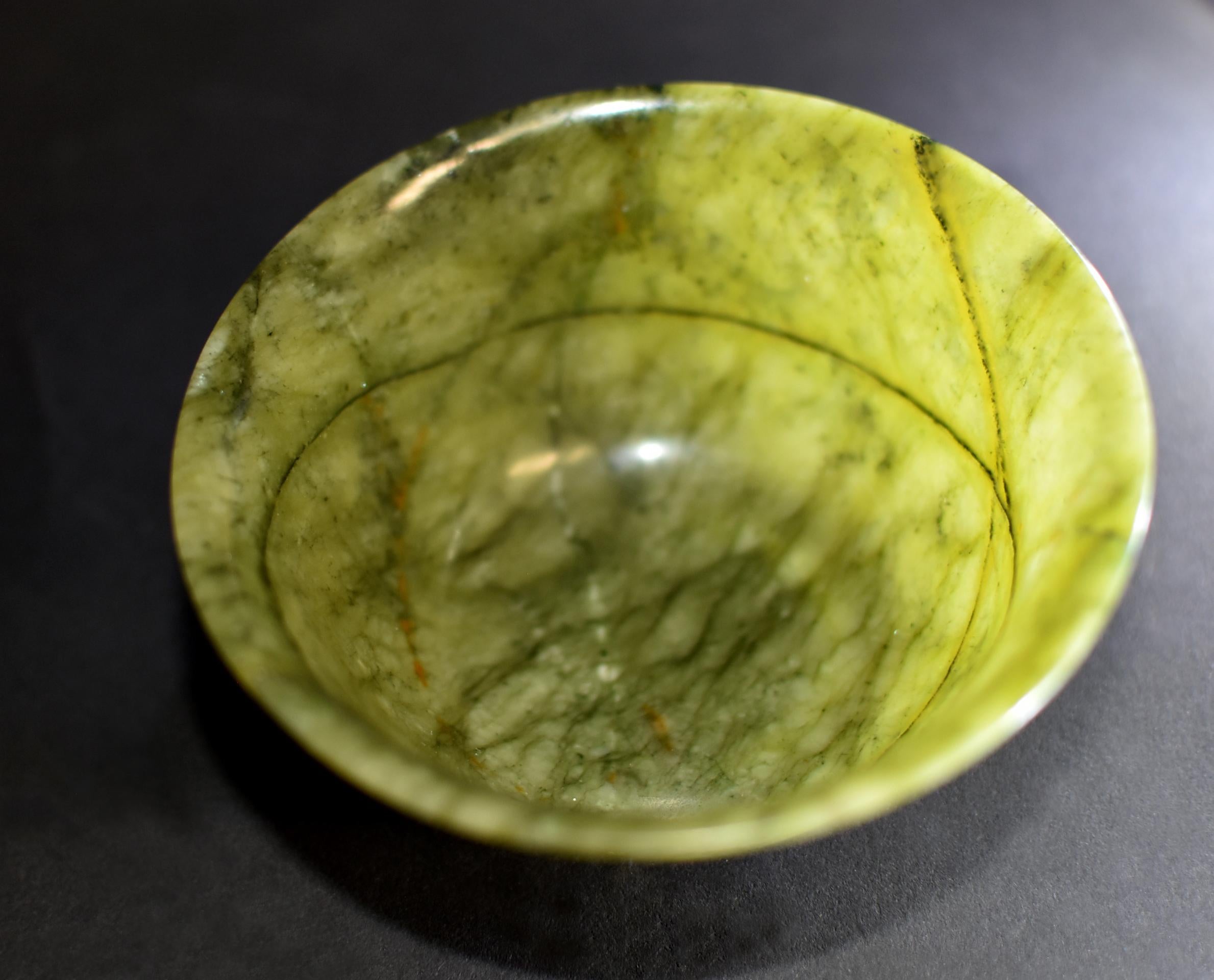 Pair of Serpentine Bowls Heaven and Earth 8