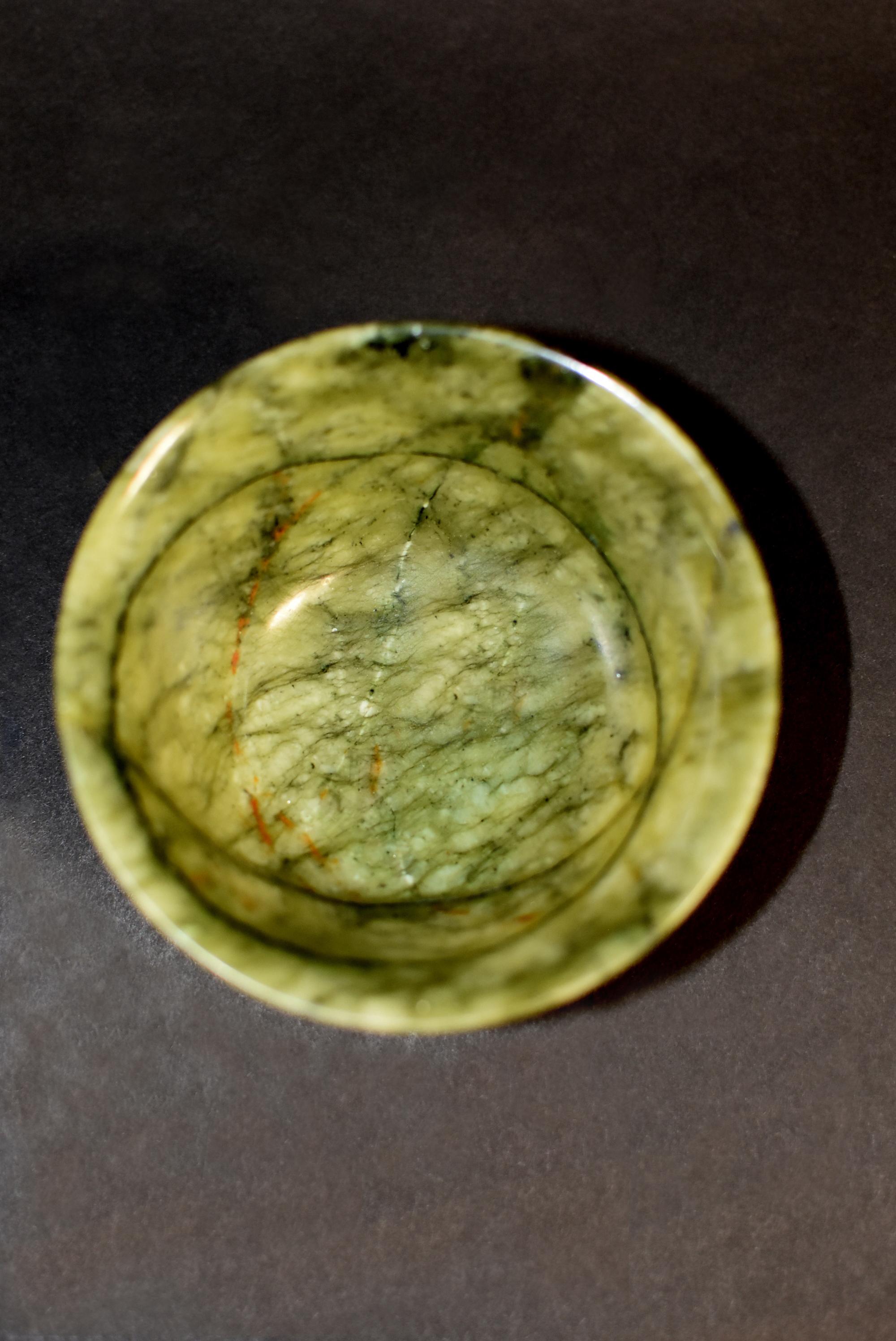 Pair of Serpentine Bowls Heaven and Earth 3