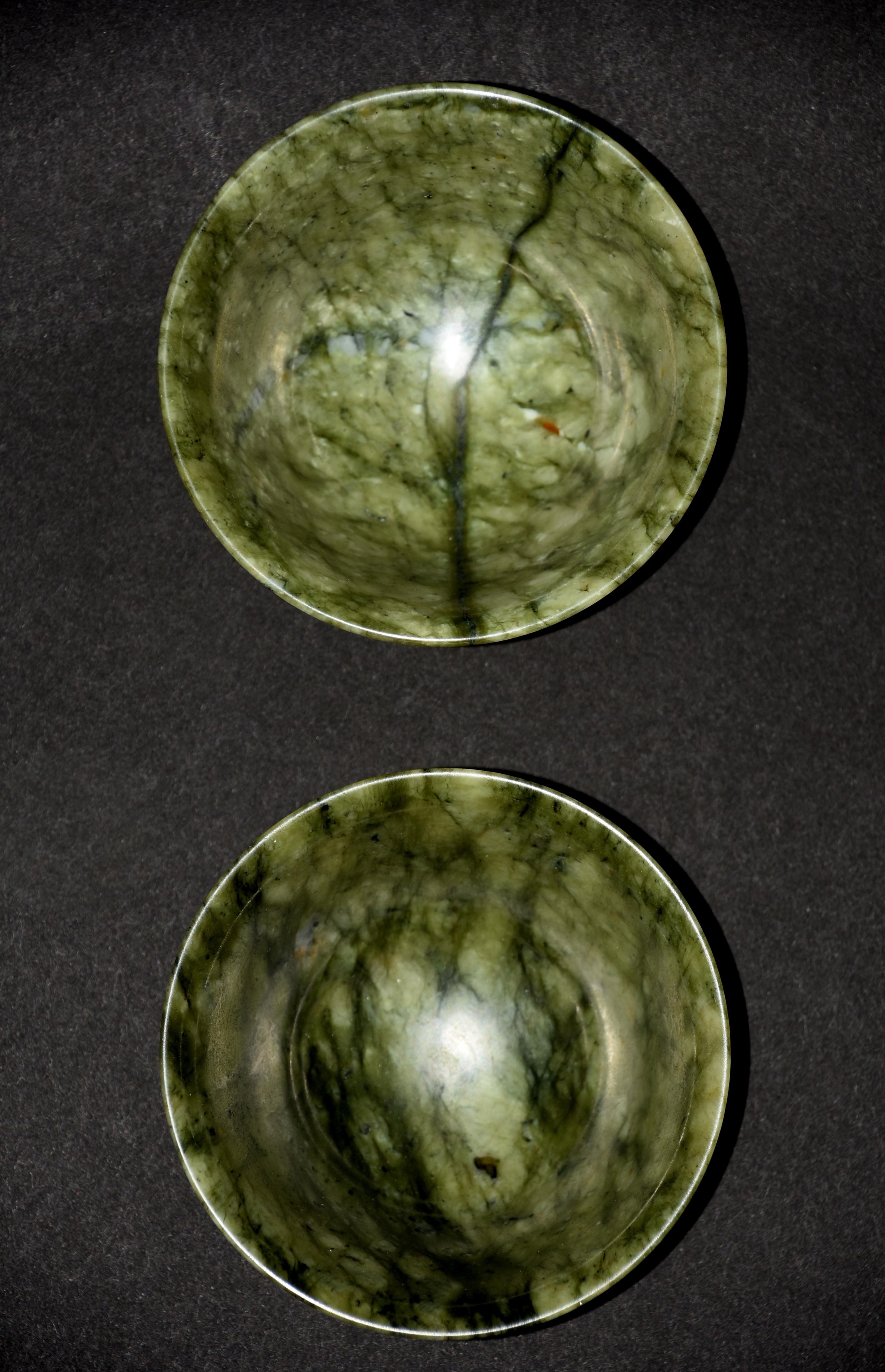 A pair of very special, all natural, fine serpentine gemstone 