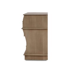 Pair of Serpentine Wooden Nightstands