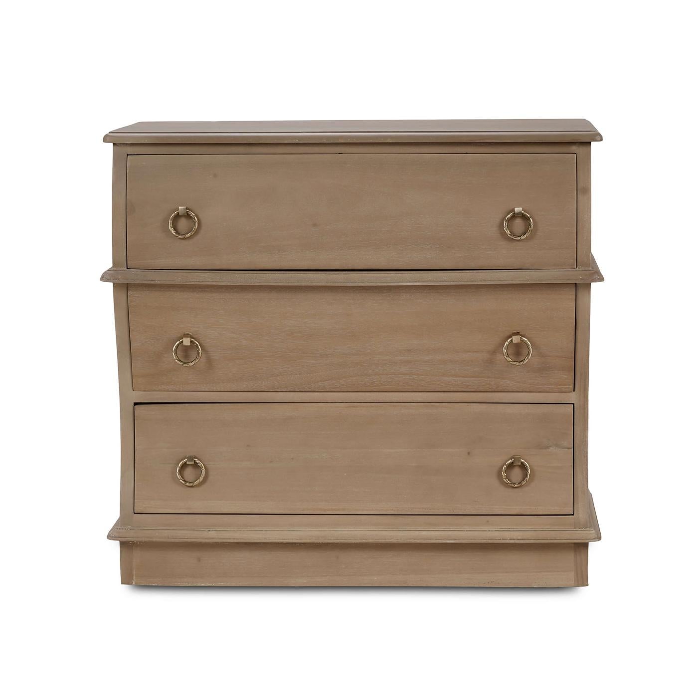 Organic Modern Pair of Serpentine Wooden Nightstands For Sale