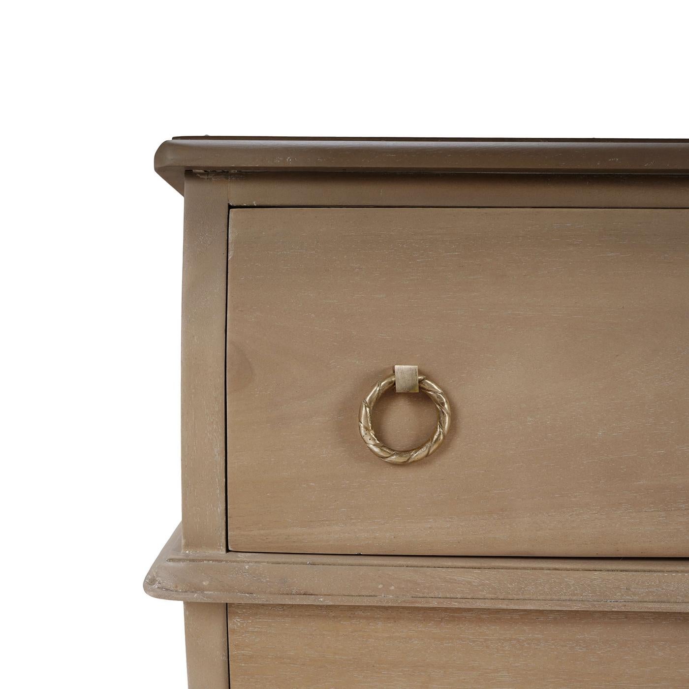 Pair of Serpentine Wooden Nightstands For Sale 2