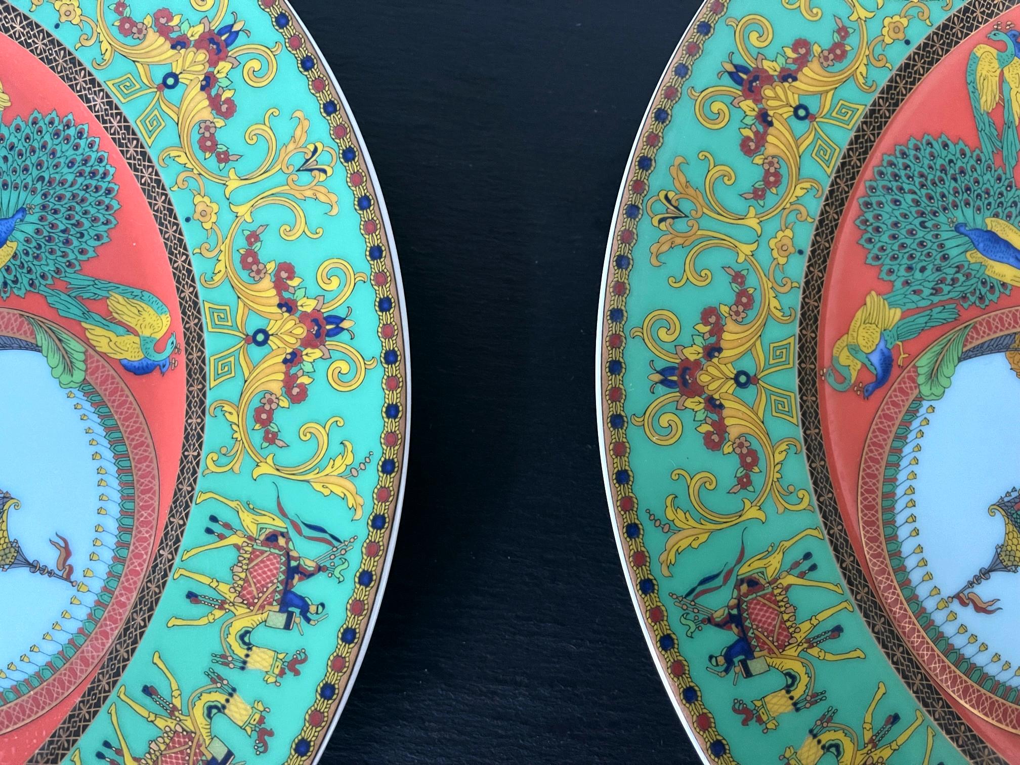 Ceramic Pair of Serving Platters by Versace for Rosenthal For Sale