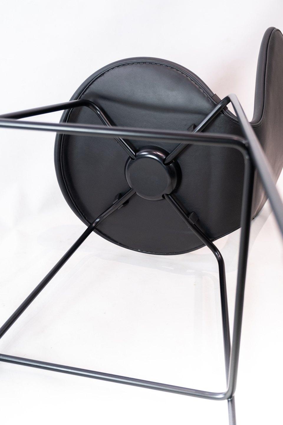 Metal Pair of Seven Bar Stools, Model 3187/3197, by Arne Jacobsen and Fritz Hansen