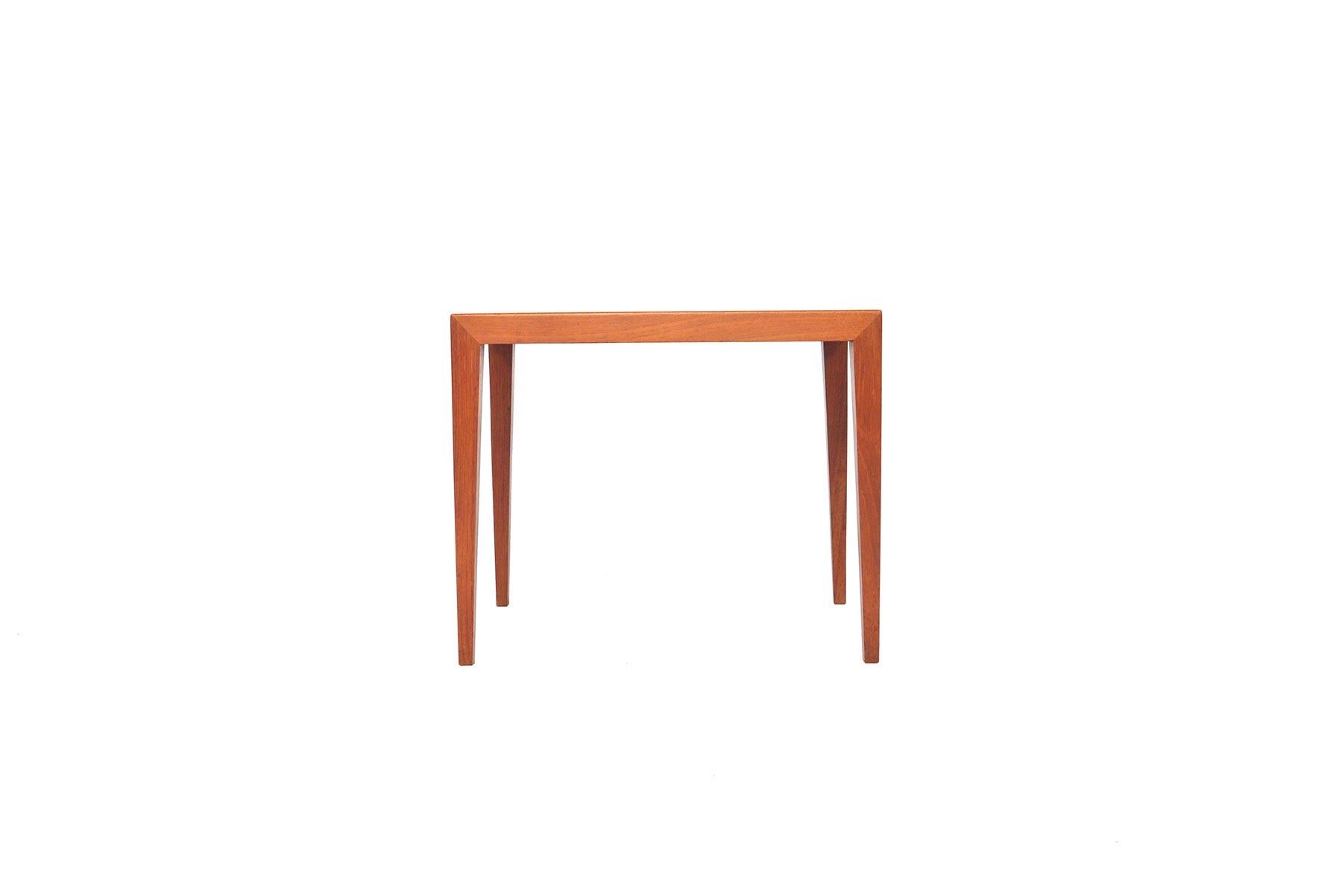 Scandinavian Modern Pair of Severin Hansen for Haslev Teak Side Tables