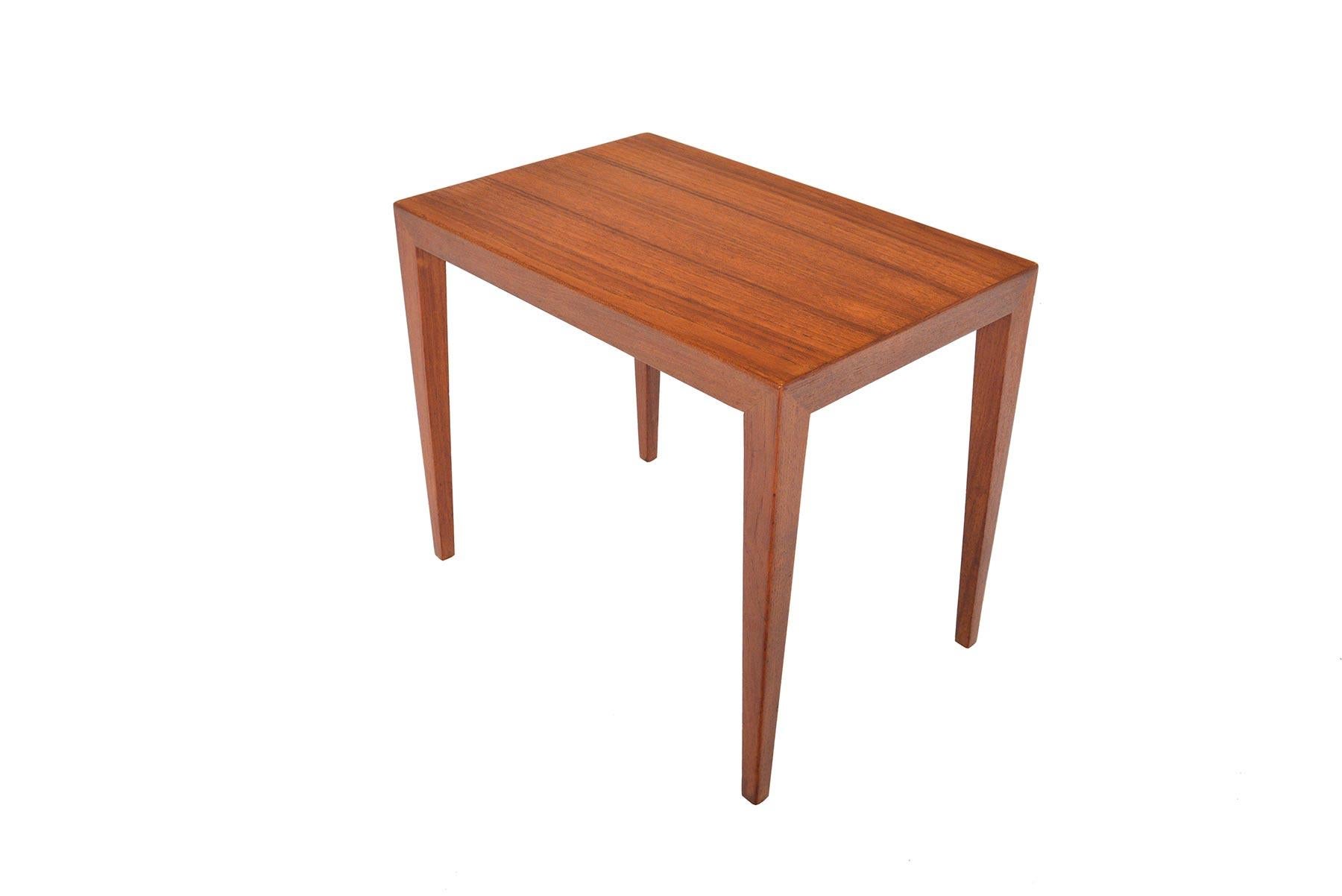 Danish Pair of Severin Hansen for Haslev Teak Side Tables