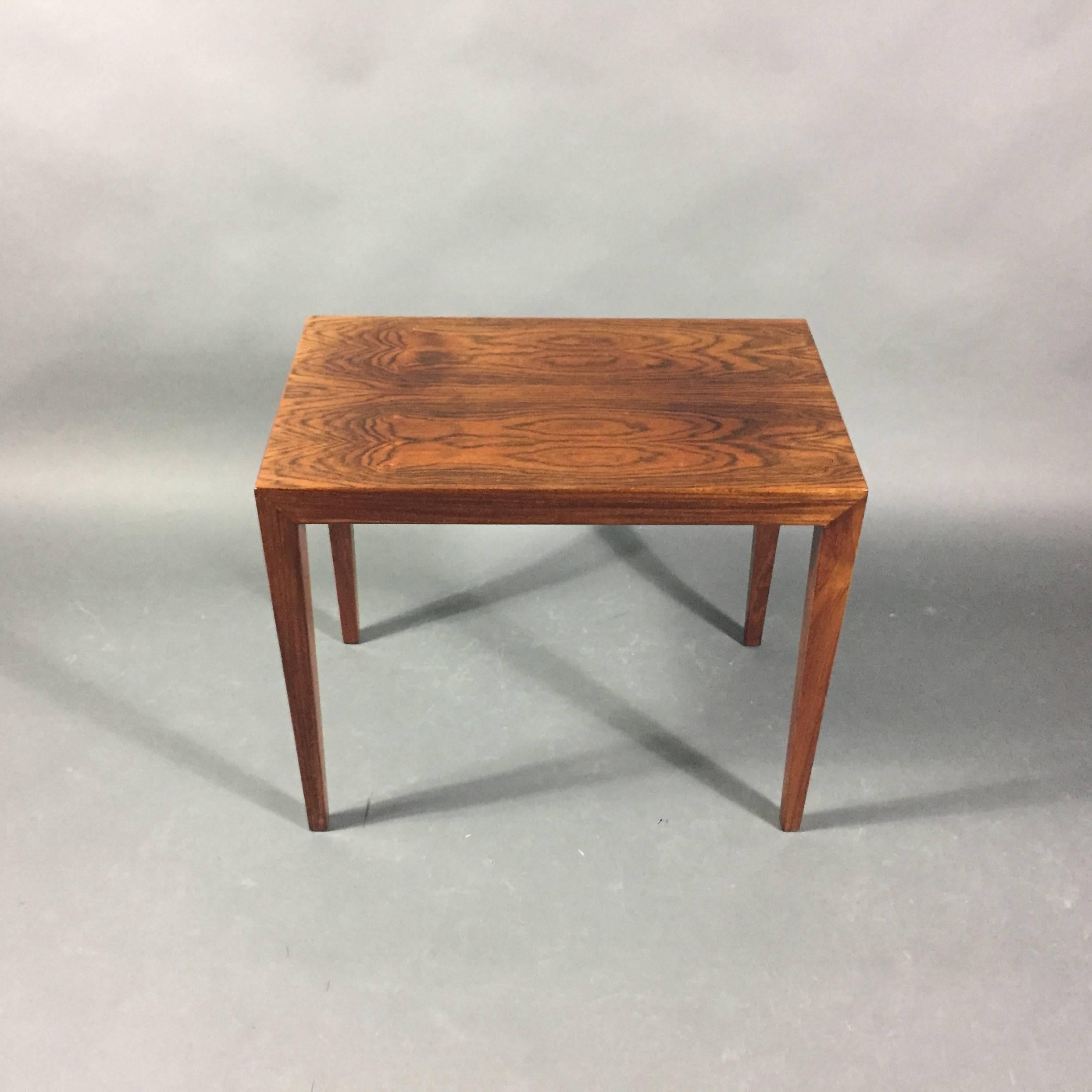 Pair of Severin Hansen Rosewood End Tables, Denmark, 1960s For Sale 1