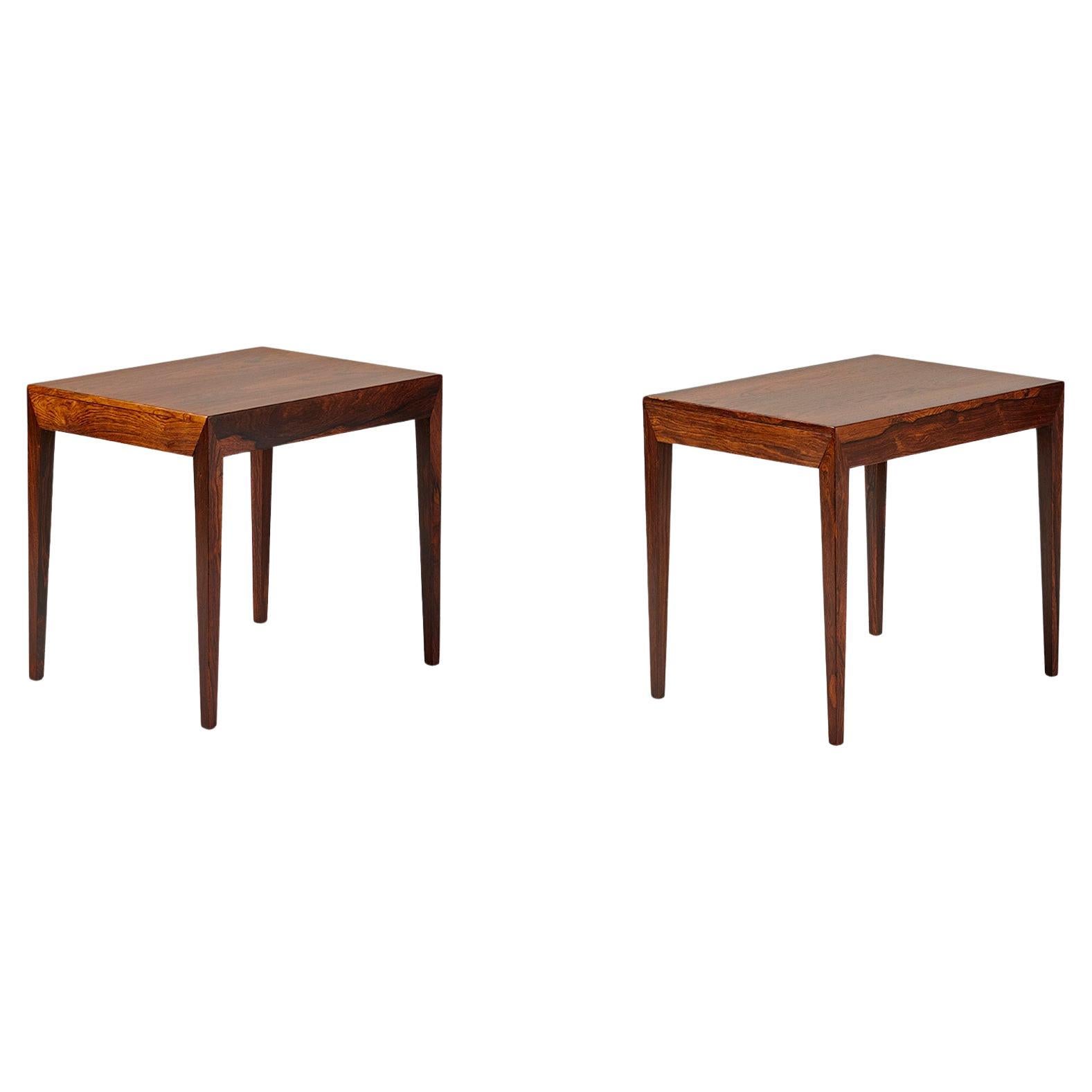 Pair of Severin Hansen Rosewood Side Tables 1950s