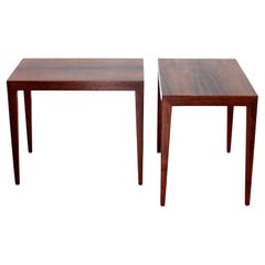 Pair of Severin Hansen Side Tables in Rosewood, Denmark, 1960s