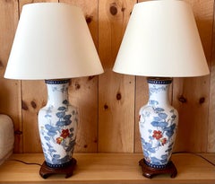 Pair of Sevres Belle Epoque Vases with Nasturtium now Lamps
