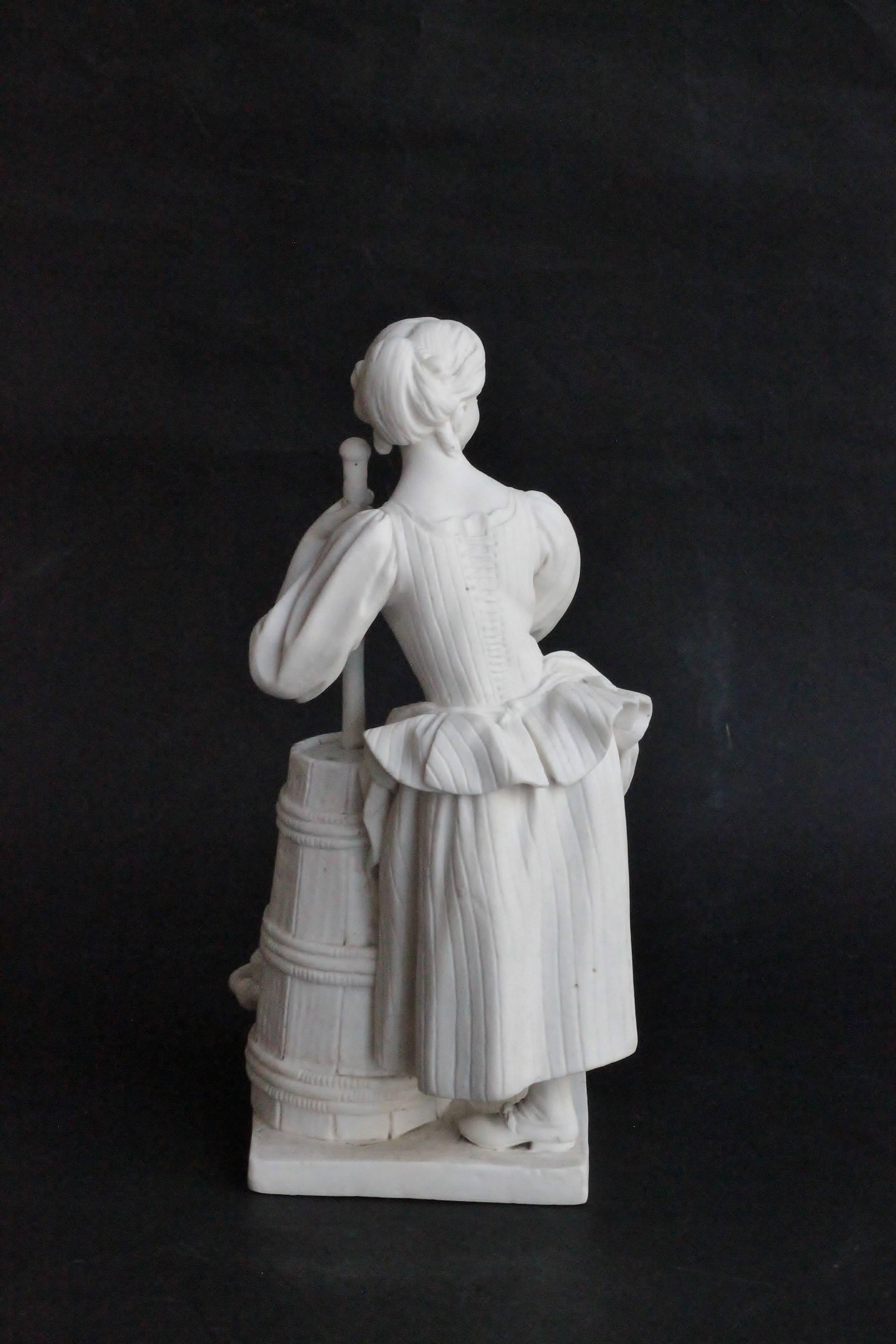 Mid-18th Century Pair of Sèvres Biscuit Figure 