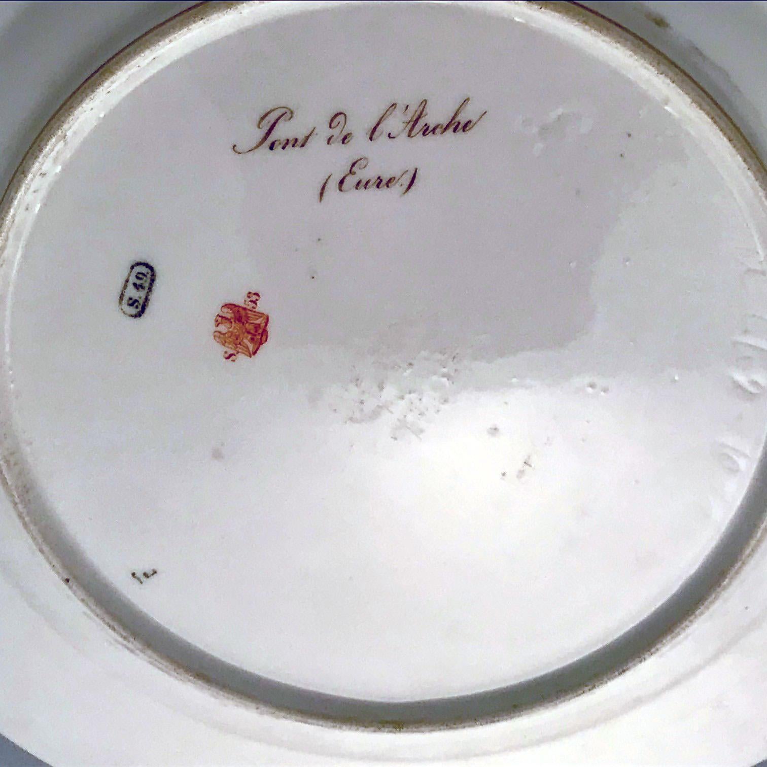 Pair of Sevres Cabinet Plates Views of Normandy In Good Condition In Montreal, QC