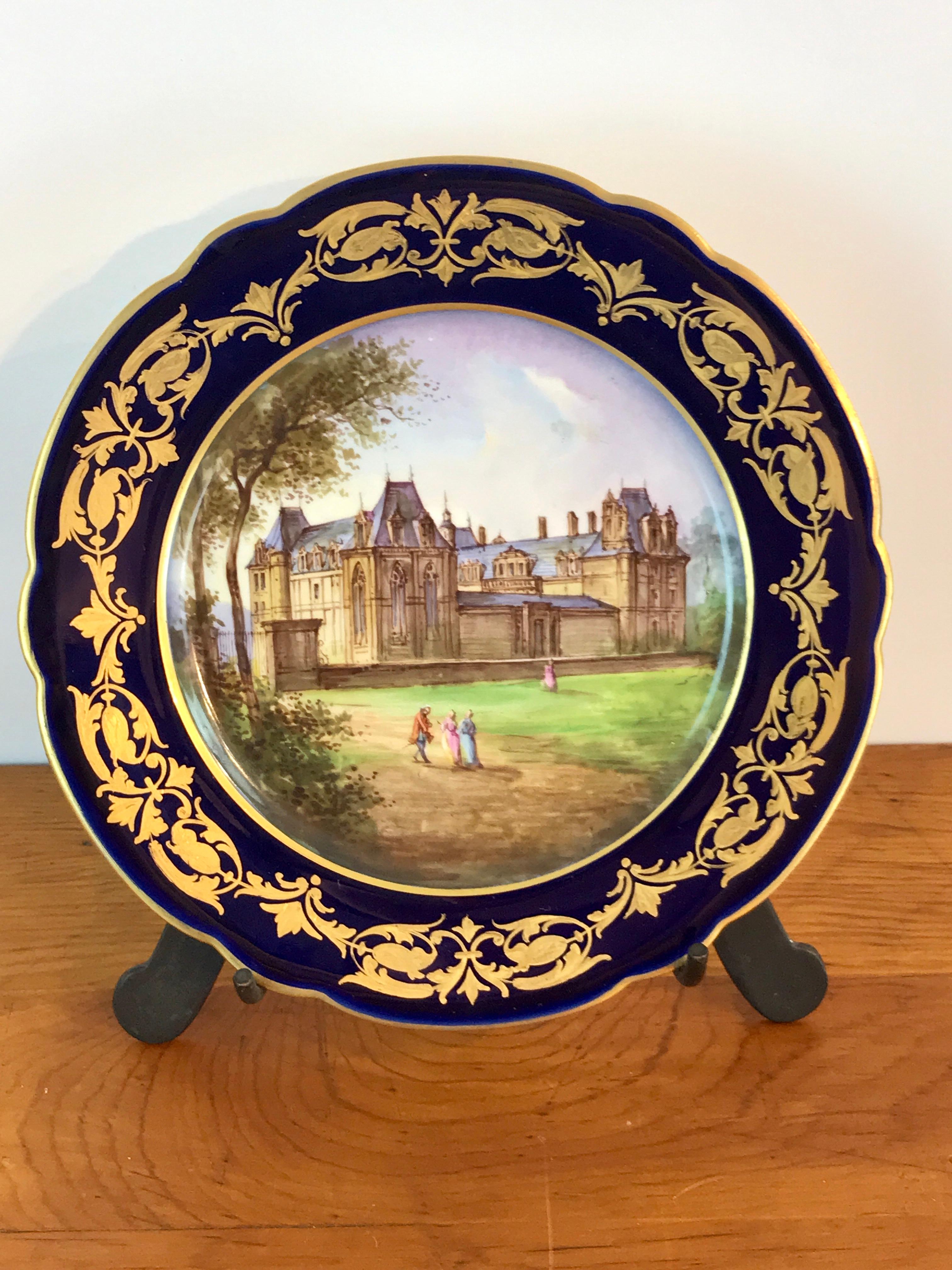 Pair of Sevres Chateau Plates 3