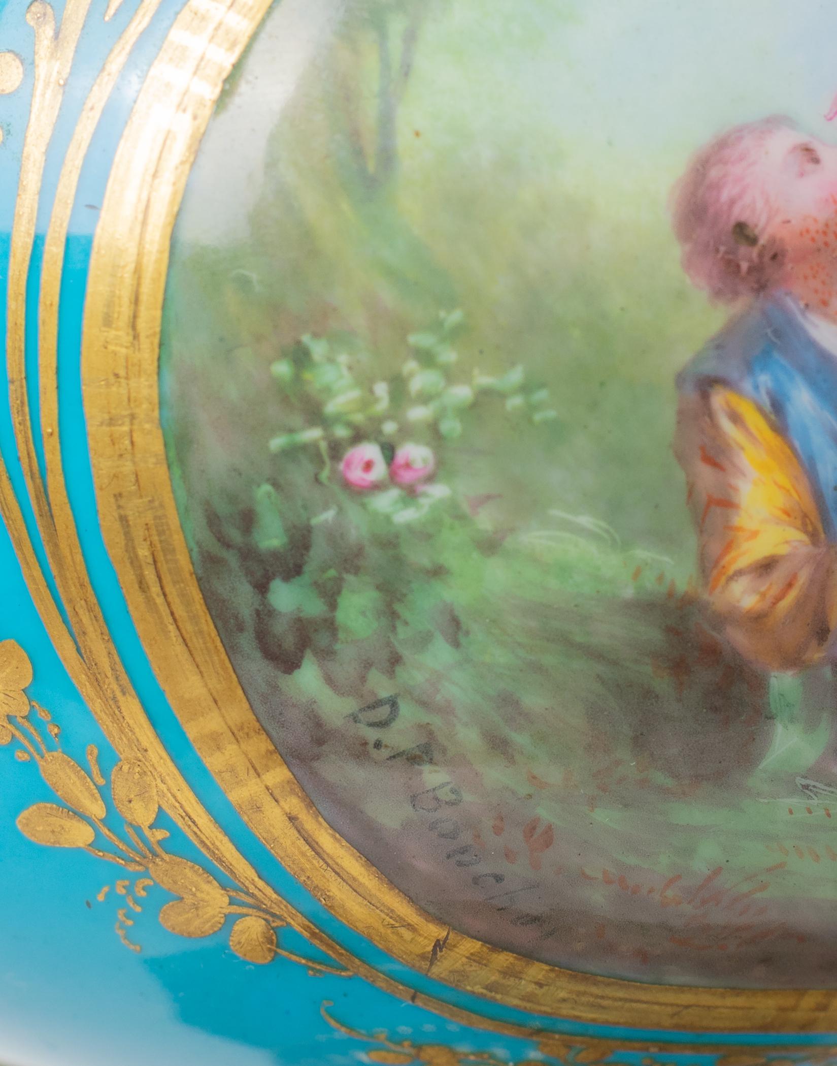 Coppia di candelabri in porcellana di Sèvres e ormolu, François Boucher, XVIII secolo in vendita 4