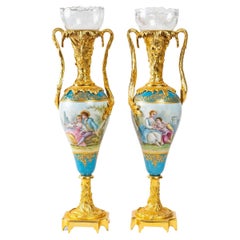 Pair of Sèvres Porcelain Vases