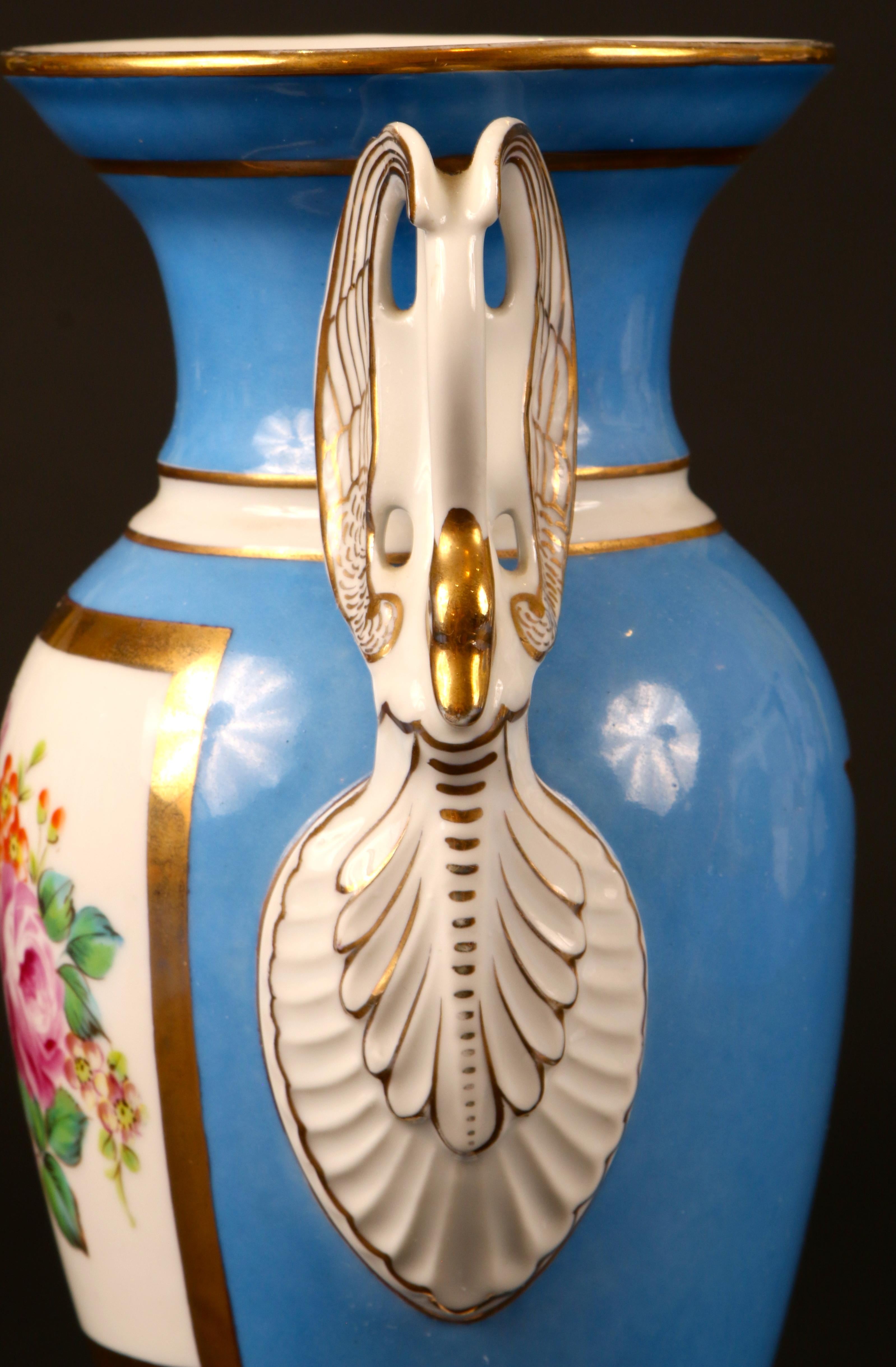 Pair of Sevres Style Porcelain Vases For Sale 1