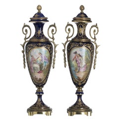 Pair of Sévres Vases Napoleon III, 19th Century