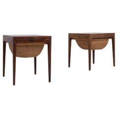 Pair of sewing tables in rosewood by Severin Hansen