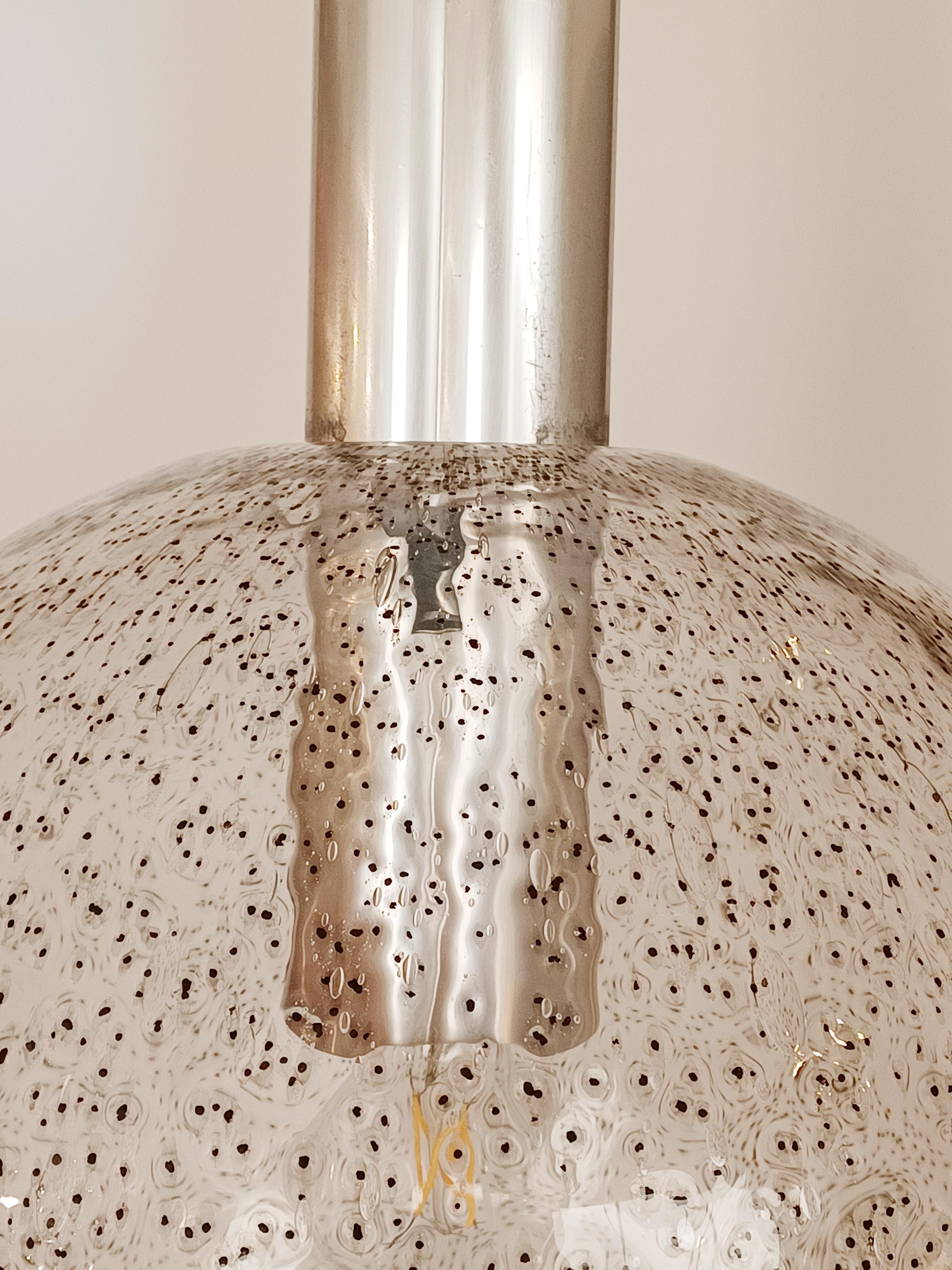 Aluminum Pair of “Sfera” Pendant Lamps by Tobia Scarpa for Flos, Italy 1960s For Sale