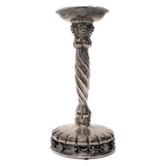 Pair of Shabbat Sterling Silver Candlesticks