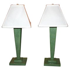 Pair of Shagreen Lamps