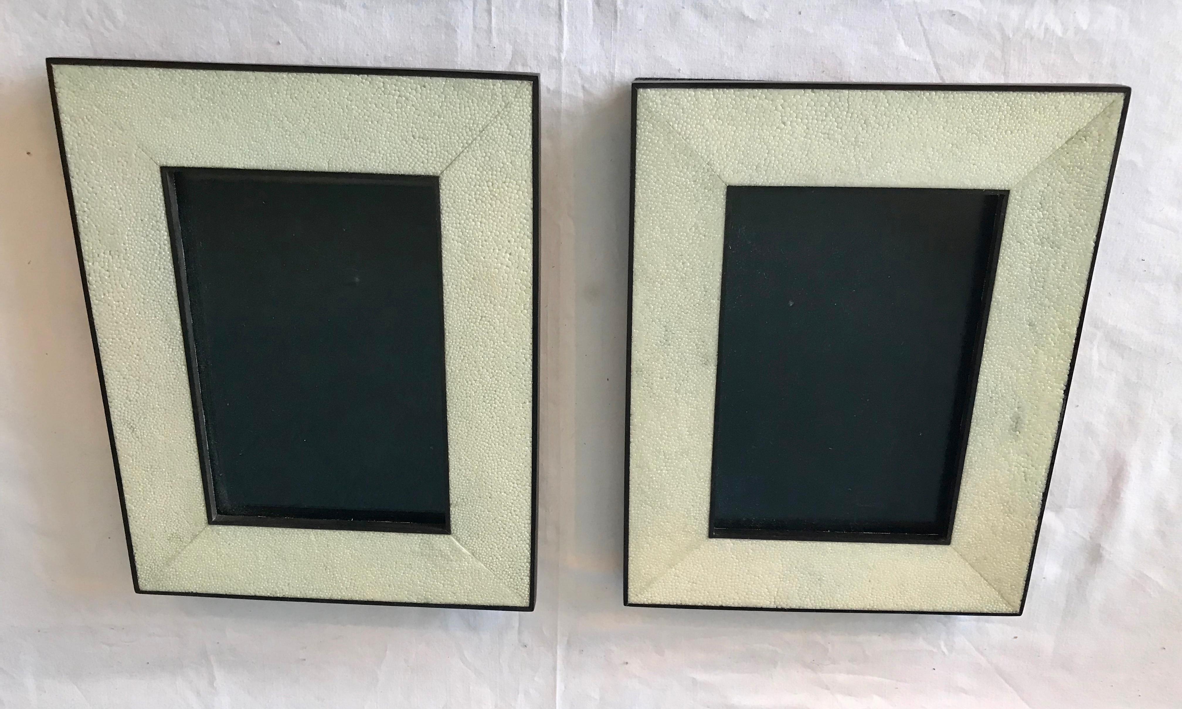 Pair of Shagreen Picture Frames 7