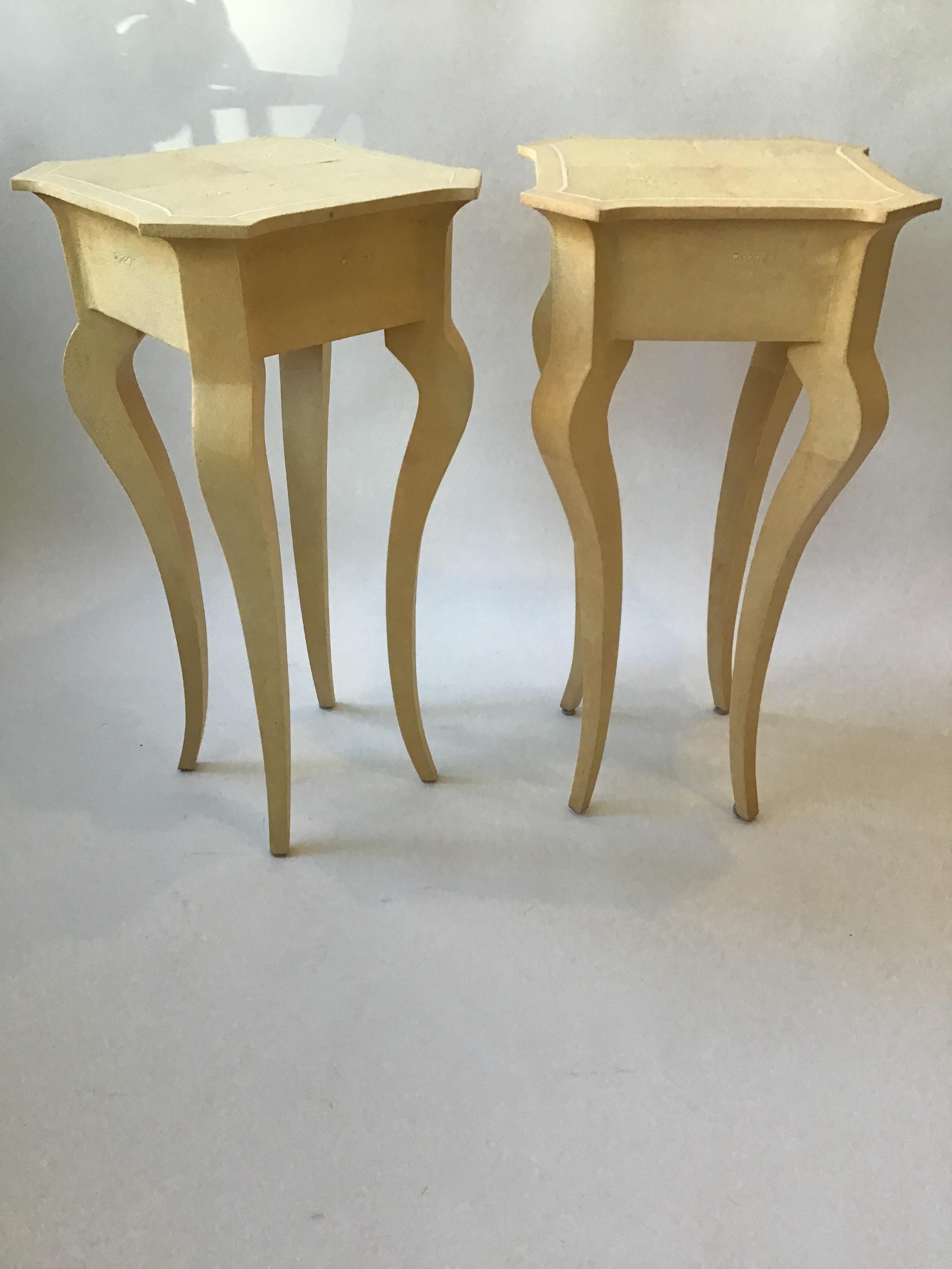 Pair of Shagreen side tables.
These tables can be shipped through UPS.