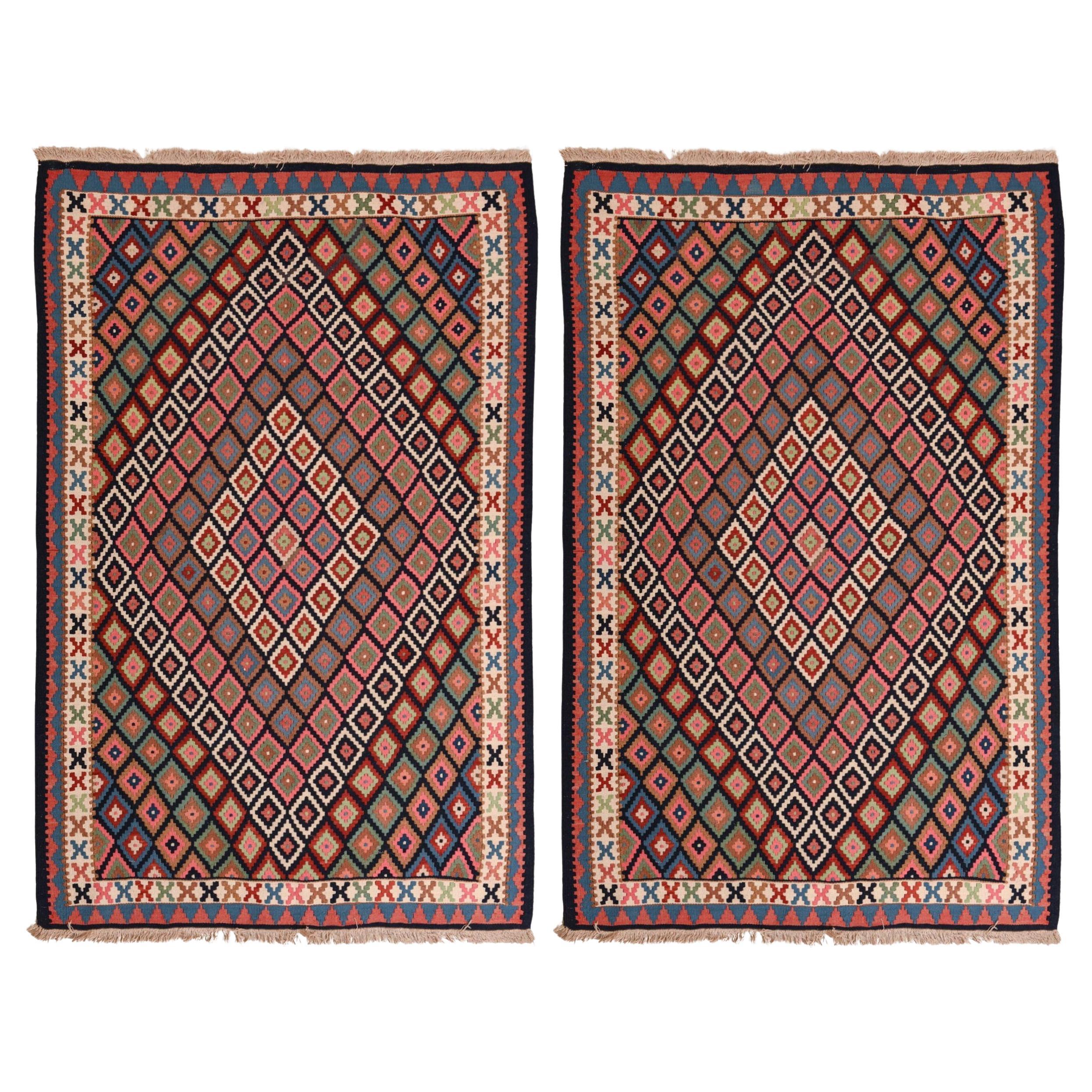 Pair of SHAHSAVAN Kilims For Sale