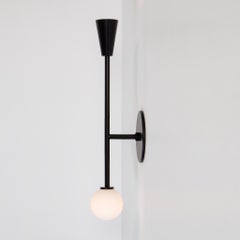 Pair of Shapes Vanity Sconces, by Research.Lighting, Black, Glass, Made to Order