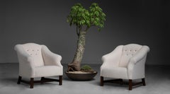 Pair of Shearling Armchairs, Denmark circa 1950