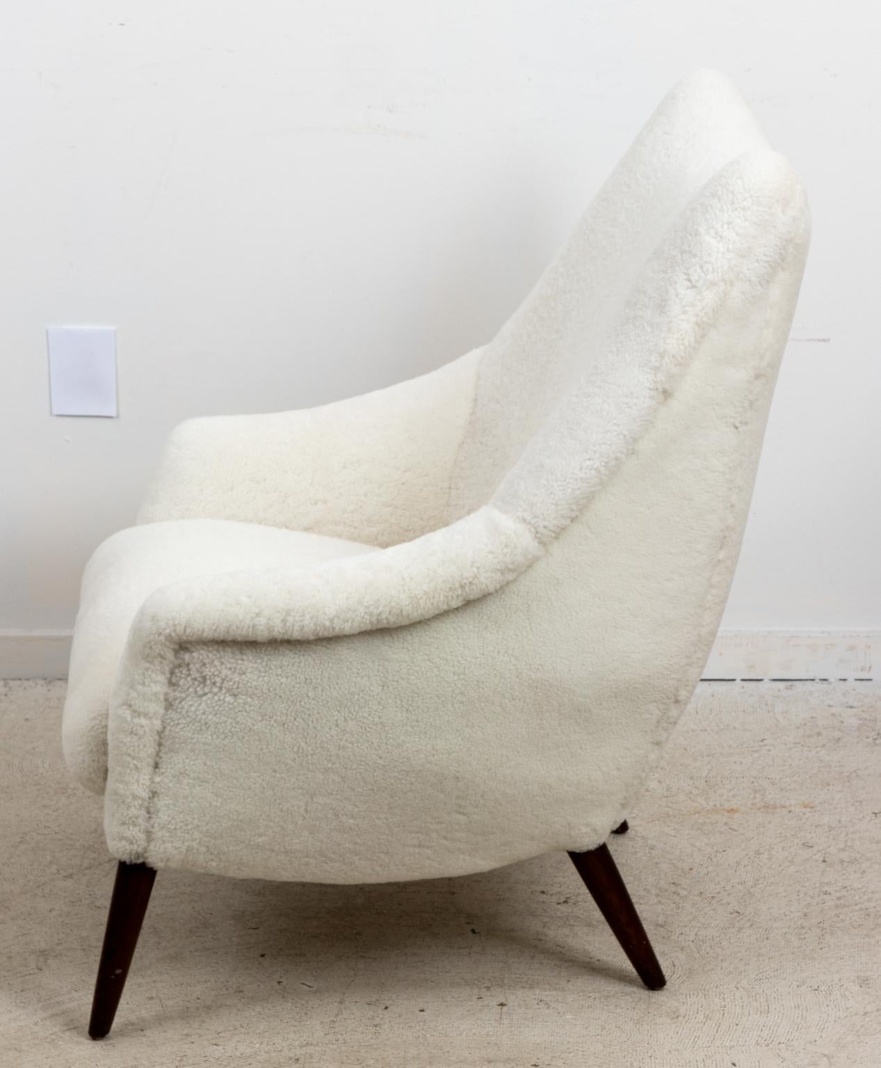 Pair of Shearling Chairs In Good Condition In Stamford, CT