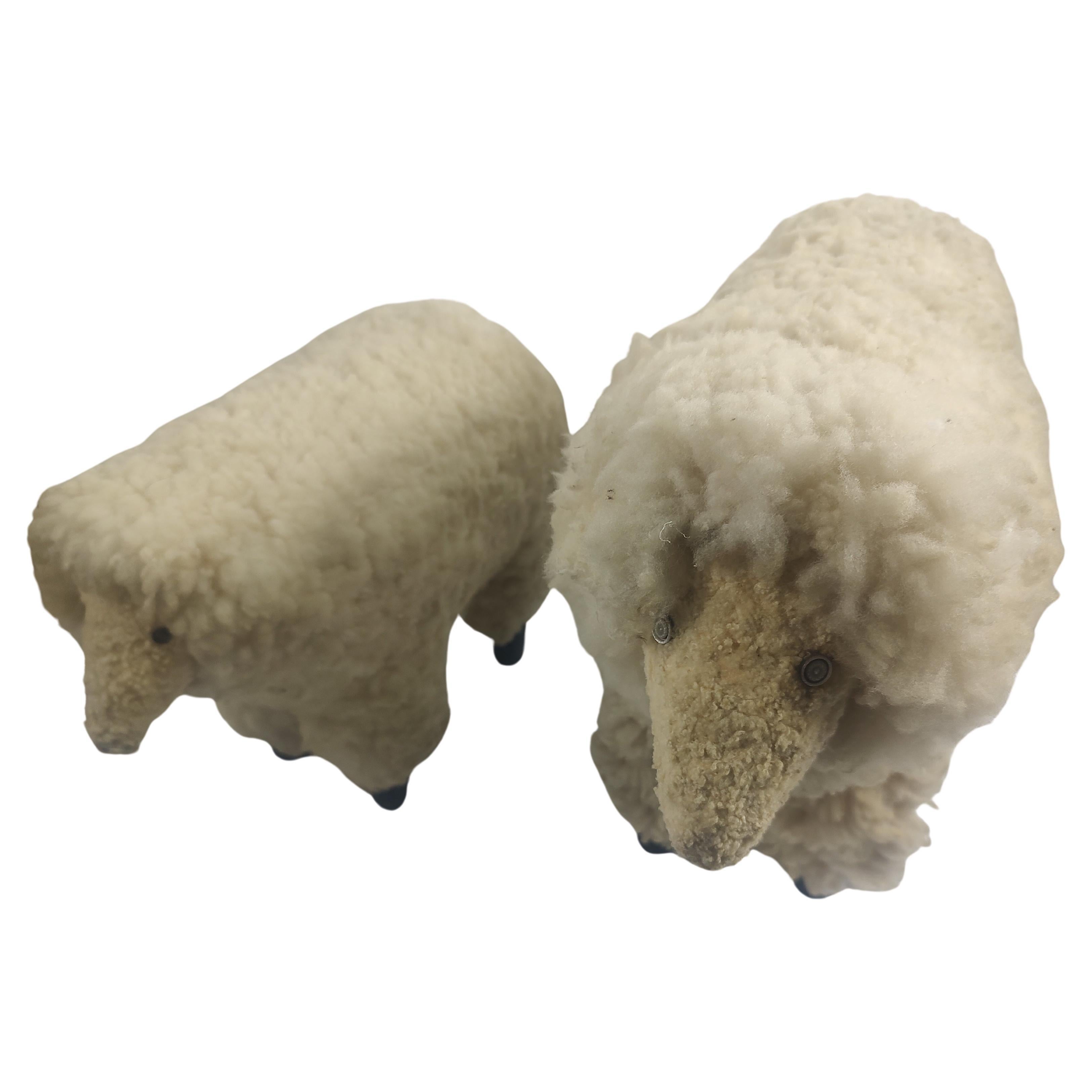 Late 20th Century Pair of Sheep Sculptures Style of a French Artist C1985 For Sale