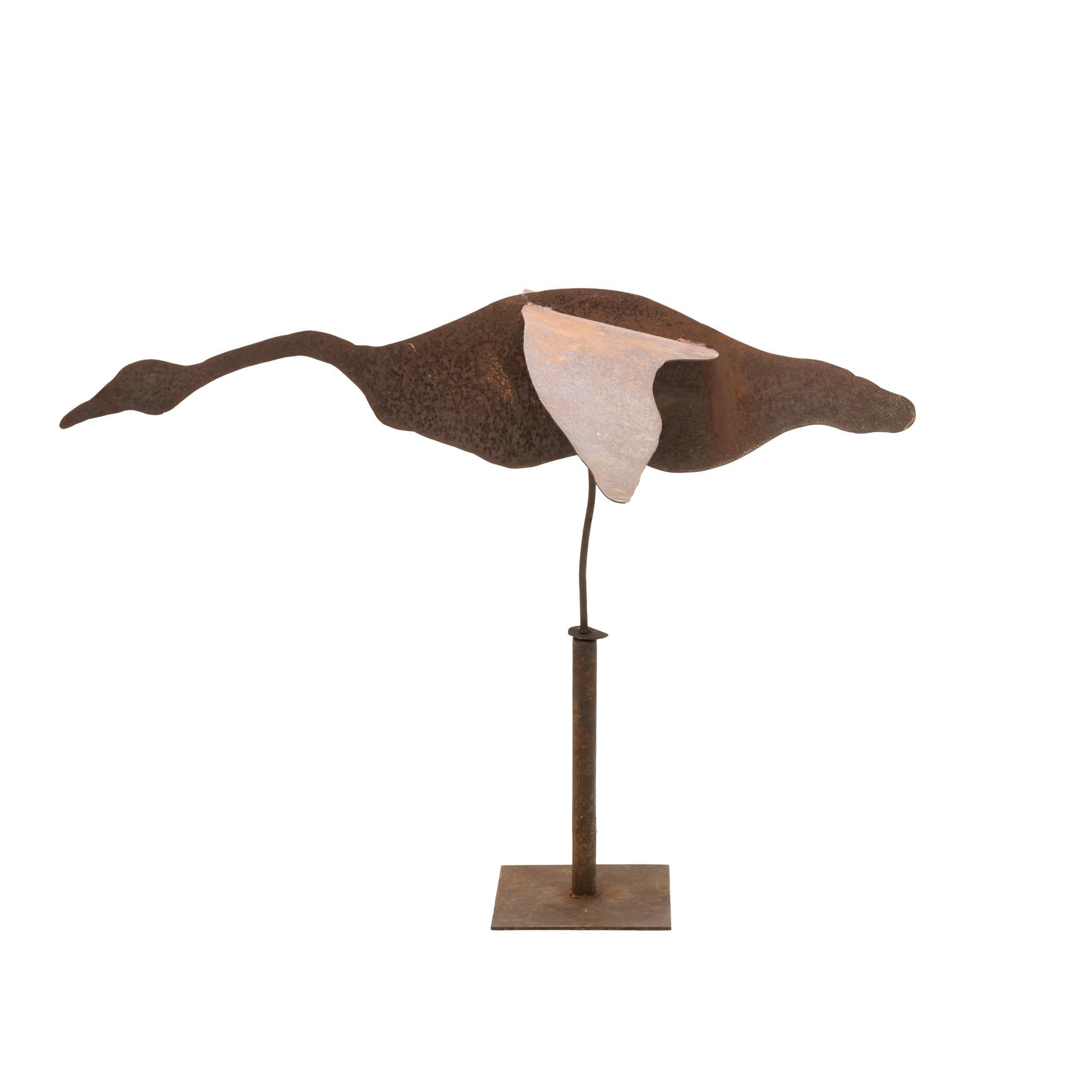 Pair of Sheet Metal Geese Whirligigs For Sale 6