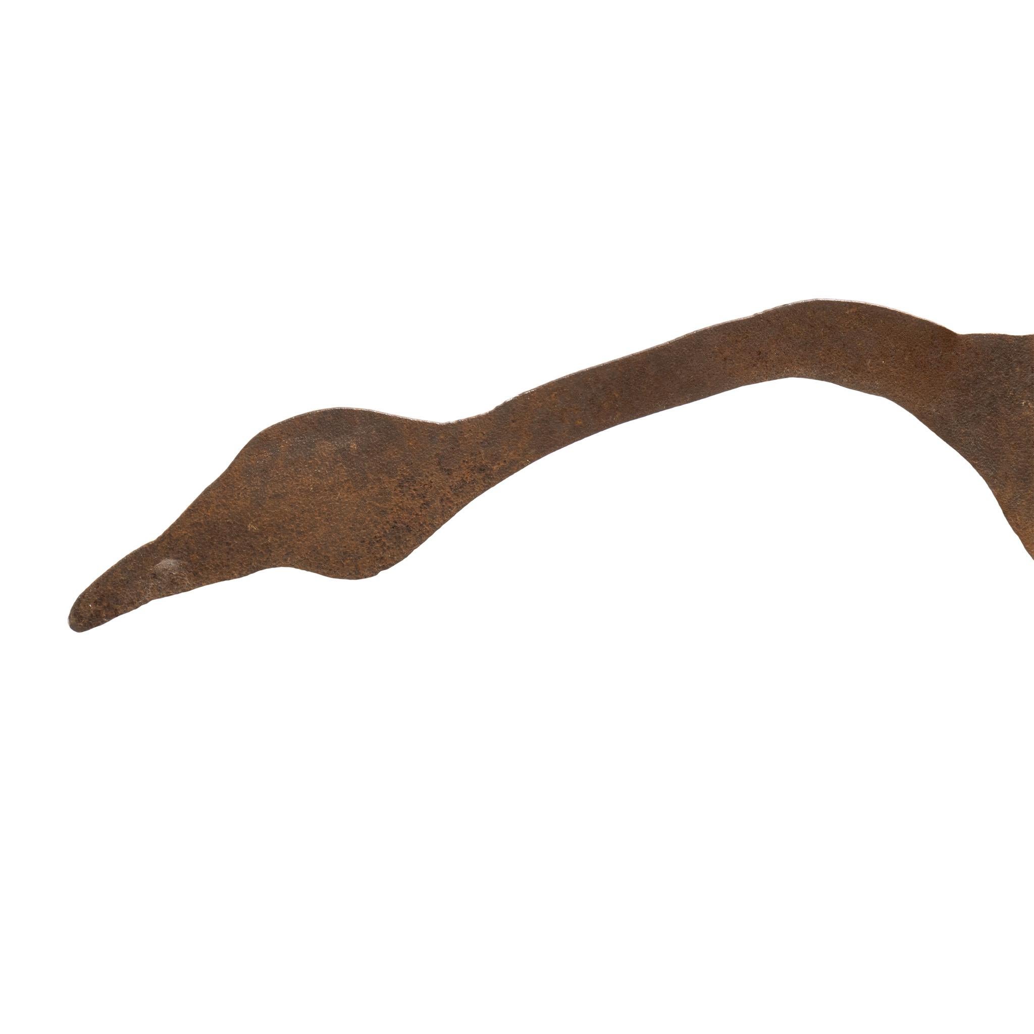 20th Century Pair of Sheet Metal Geese Whirligigs For Sale