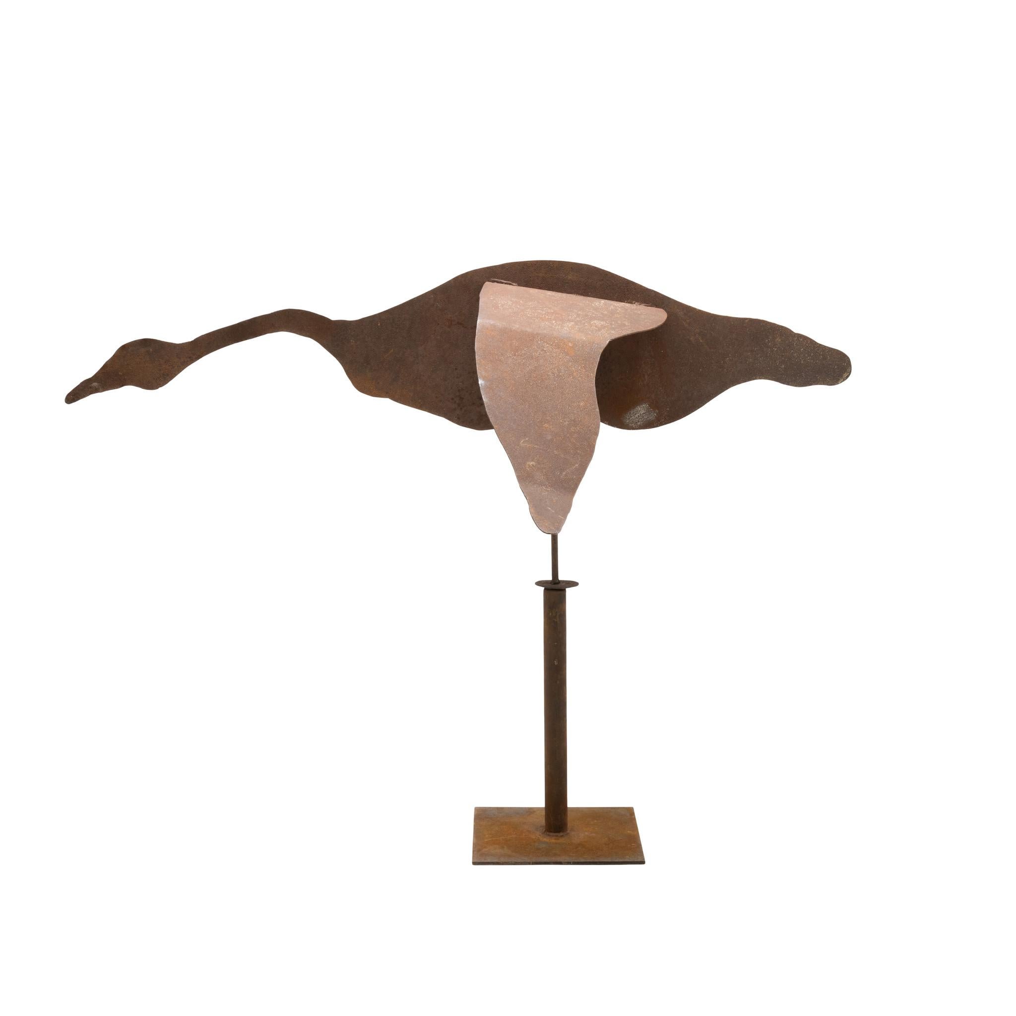 Pair of Sheet Metal Geese Whirligigs For Sale 2