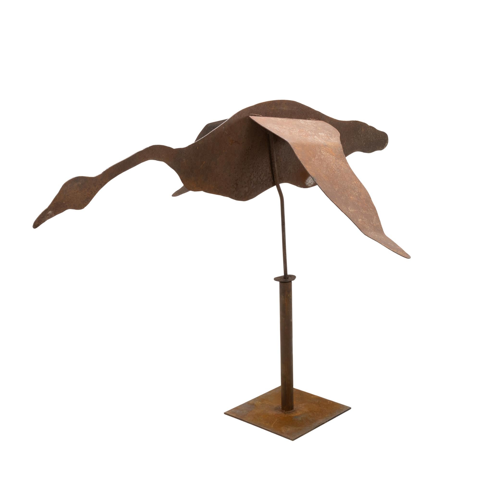Pair of Sheet Metal Geese Whirligigs For Sale 3