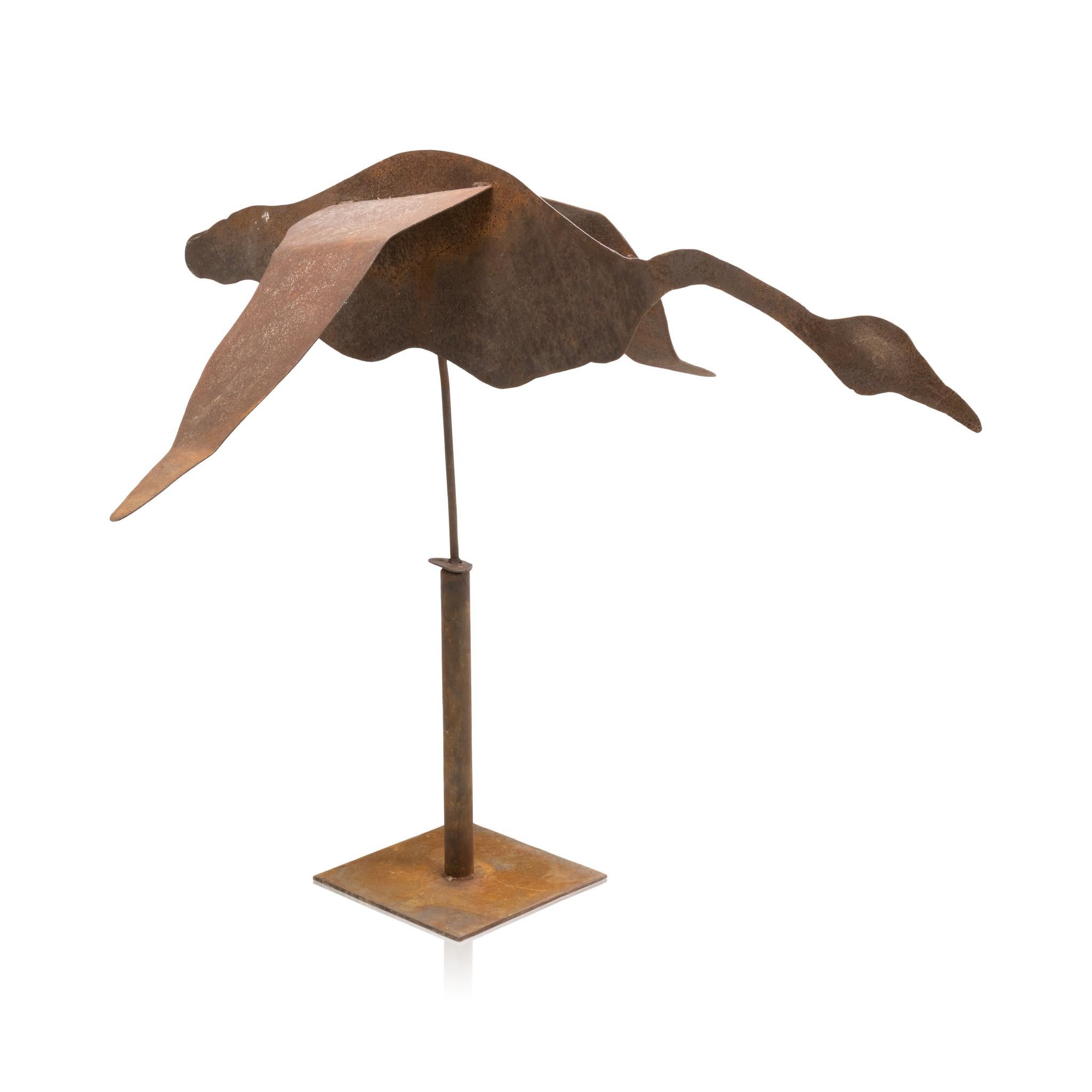 Pair of Sheet Metal Geese Whirligigs For Sale 4