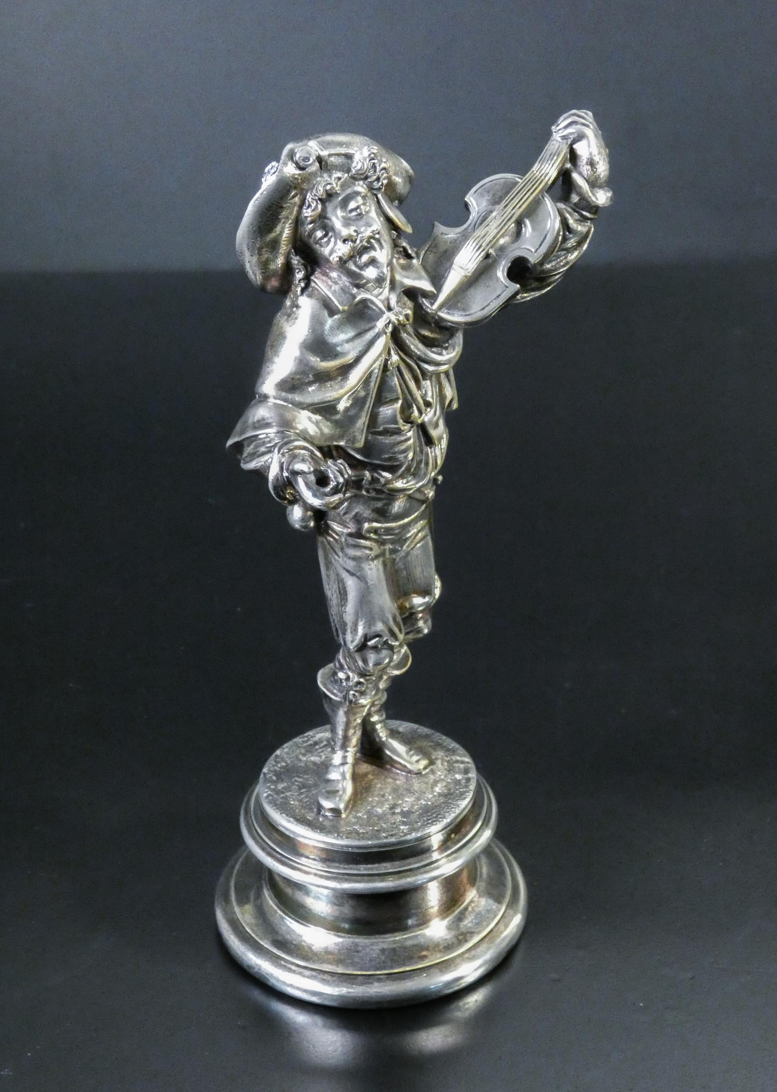 Pair of Sheffield Sculptures, Signed Emile Guillemin, Players, France, 1800 For Sale 5