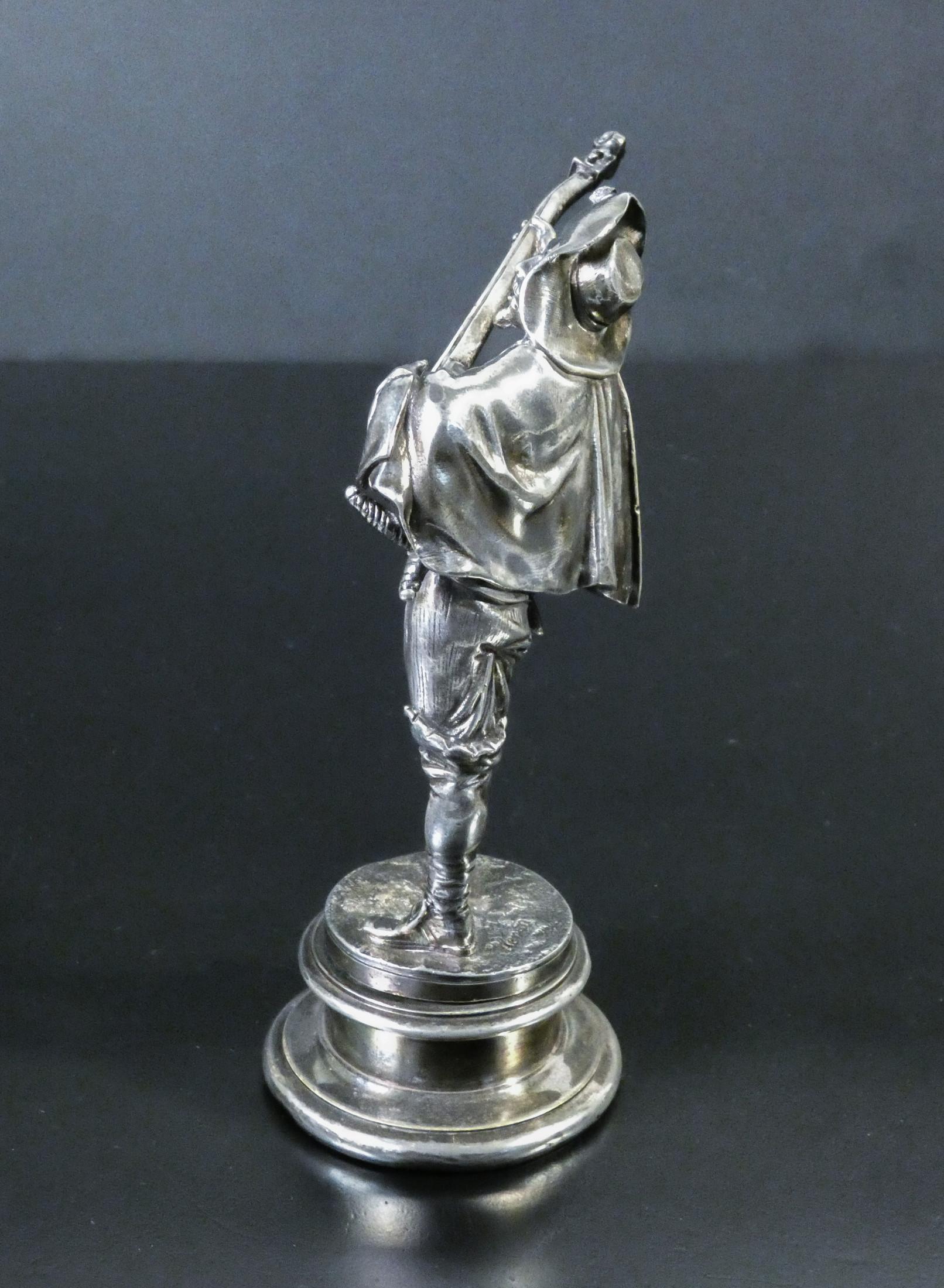 Pair of Sheffield Sculptures, Signed Emile Guillemin, Players, France, 1800 For Sale 1