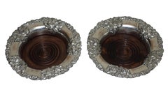 Pair of Sheffield Silver Plate Wine Coasters, England, 19th Century