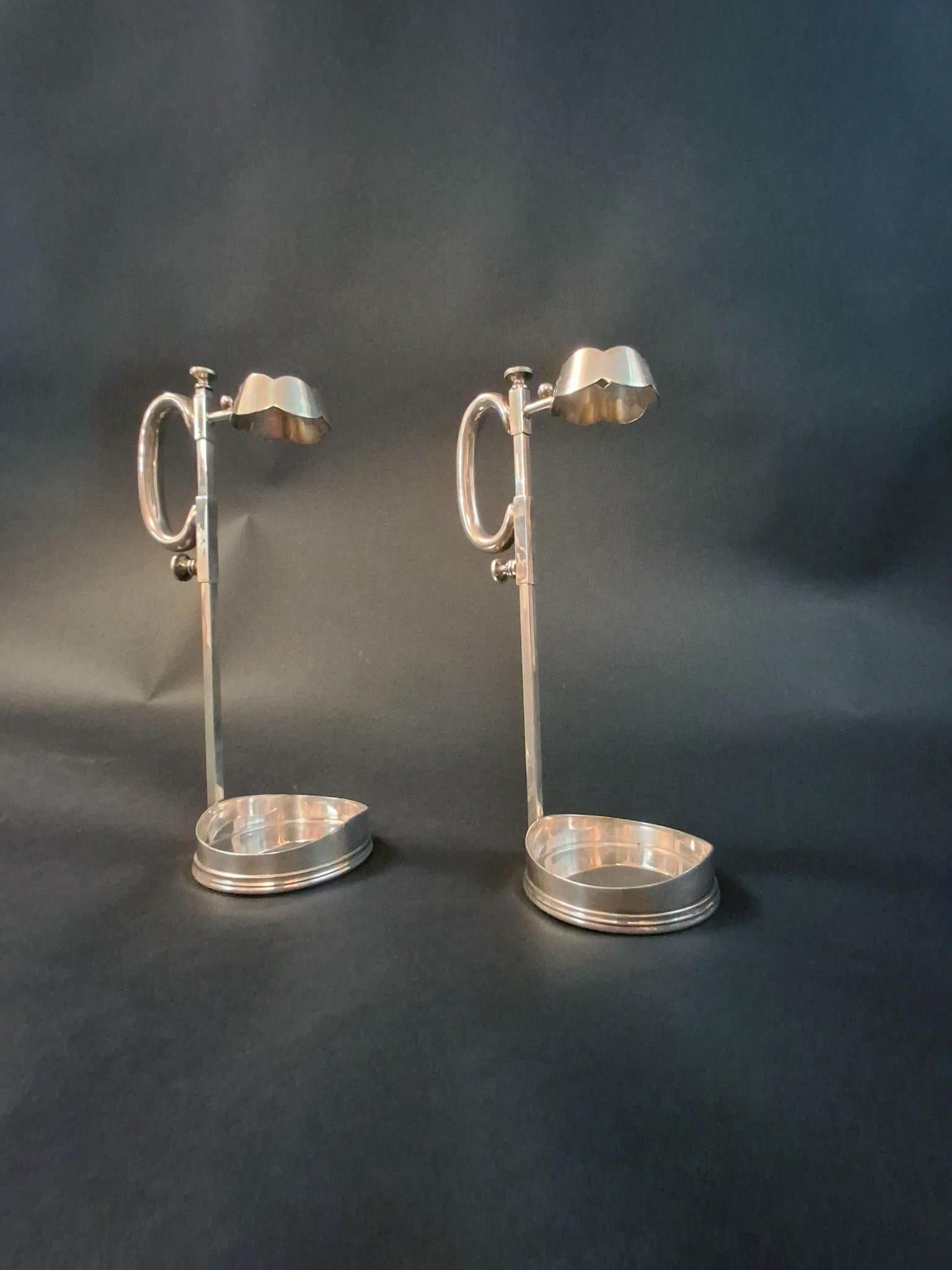 20th Century Pair of Sheffield Sterling 925 Wine Bottle Holders For Sale