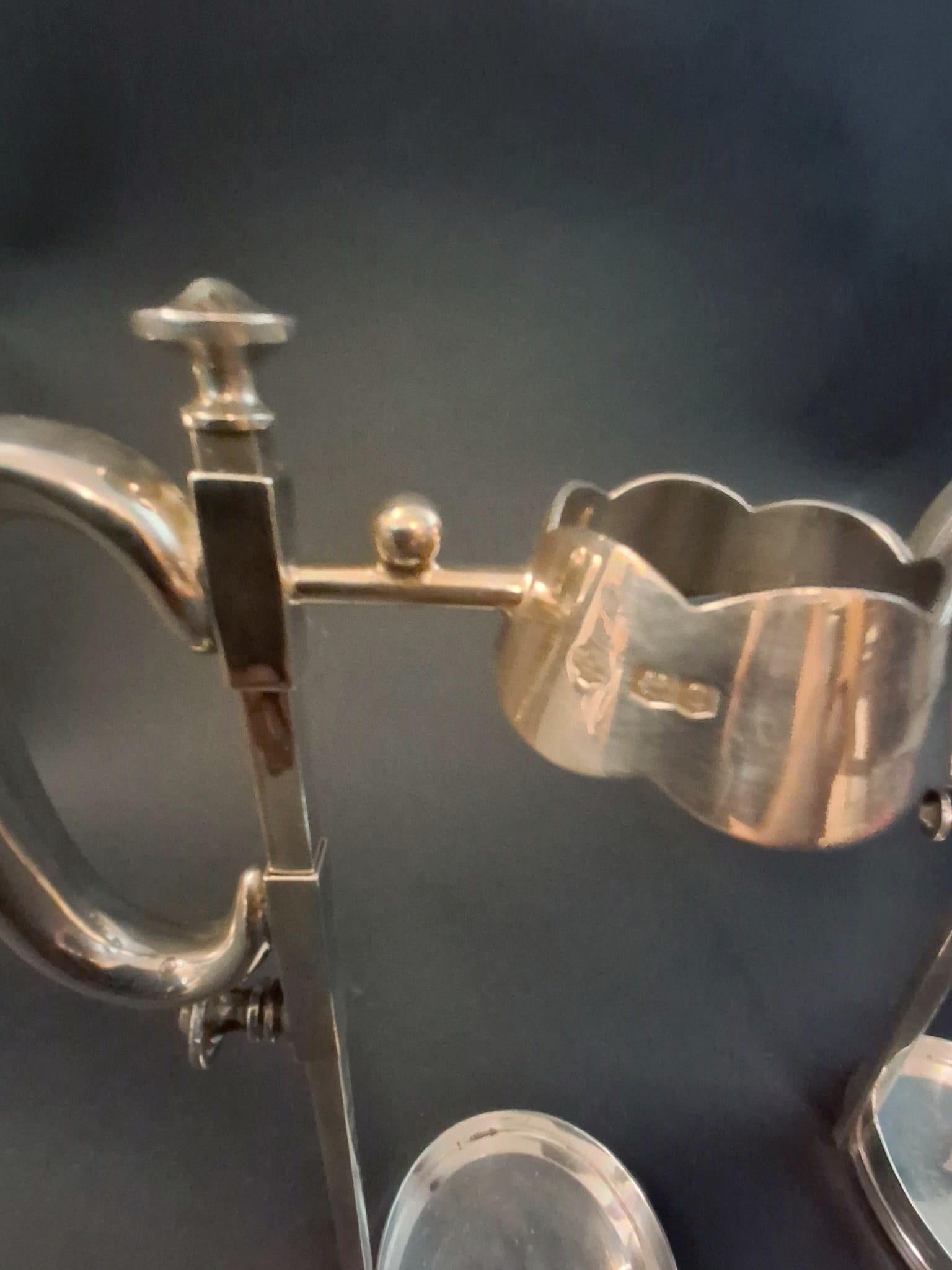 Pair of Sheffield Sterling 925 Wine Bottle Holders For Sale 1