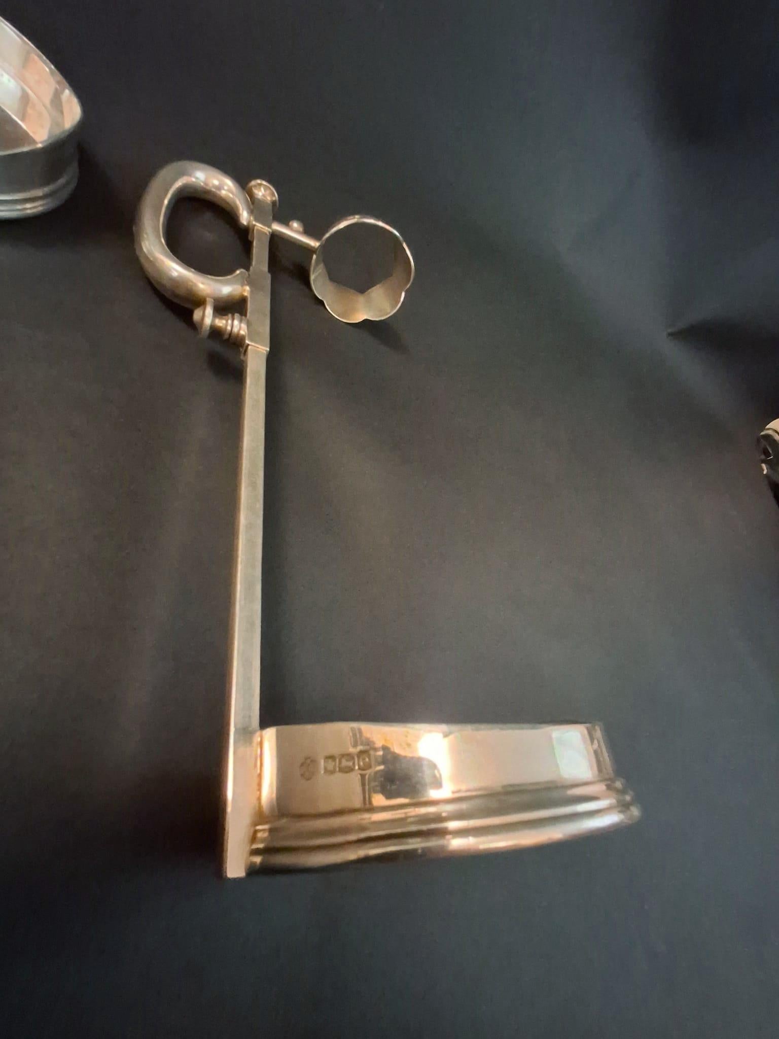 Pair of Sheffield Sterling 925 Wine Bottle Holders For Sale 3