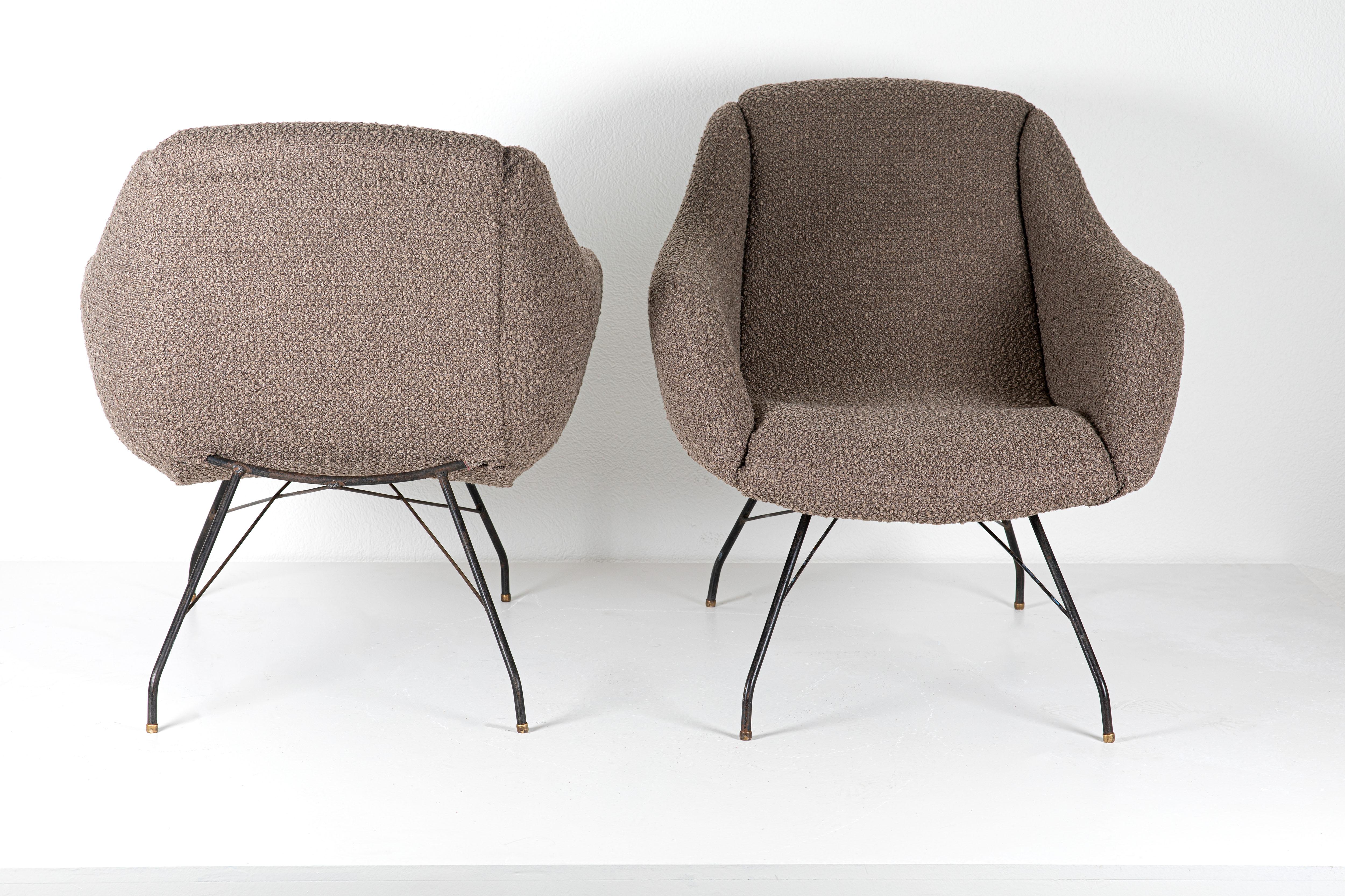 Mid-20th Century Pair of “Shell” Armchairs For Sale