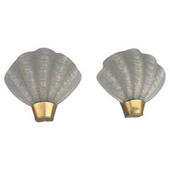 Pair of Shell "Coquille" Wall Lamps by ASEA Skandia Mid-Century, Sweden, 1950's