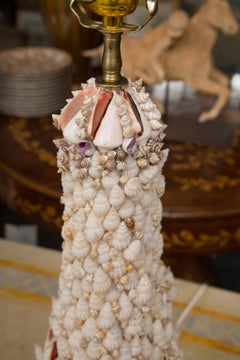 Pair of Shell Encrusted Lamps